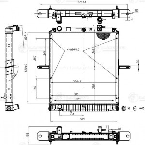 Радиатор охл. для а/м Isuzu ELF NPR75 (06-)  LRc2902 LRC2902 LUZAR