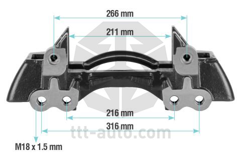 держатель скобы диск. тормоза! 4отв. 22,5' Knorr\SK7, SAF 20209 TTT AUTO