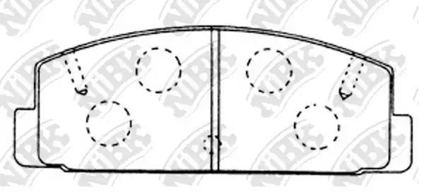 Колодки тормозные MAZDA 6 (05-) задние (4шт.) NIBK PN5203 NIBK