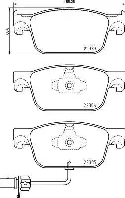 Колодки тормозные AUDI A5,S5 (F5) (17-) передние (4шт.) TEXTAR 2238301 TEXTAR