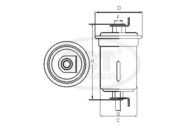 Фильтр топливный ST762 SCT
