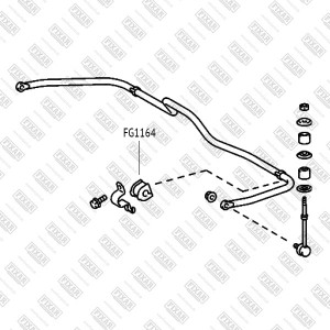 втулка стабилизатора заднего !\ Toyota Land Cruiser Prado/4Runner 09> FG1164 FIXAR