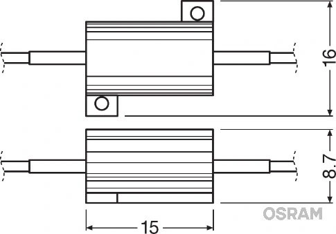 Блок эмуляции ламп накаливания (обманка) для светодиодных ламп W5W, T4W, C5W OSR LEDCBCTRL101 OSRAM