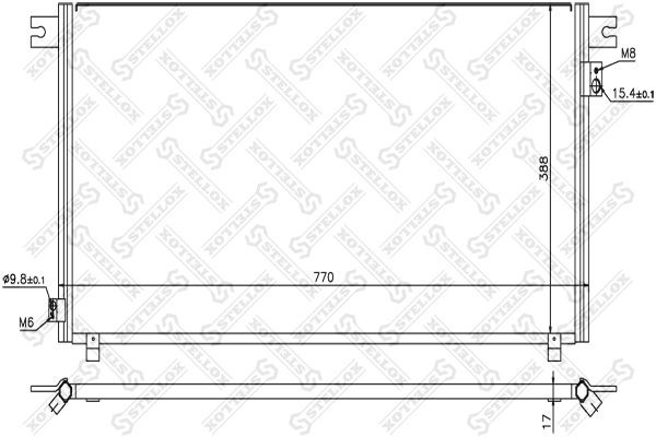 радиатор кондиционера!\ Nissan Patrol Y61 2.8TD 97> 10-45679-SX STELLOX