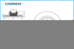 Тормозной диск задний C220R0649 C220R0649 CWORKS