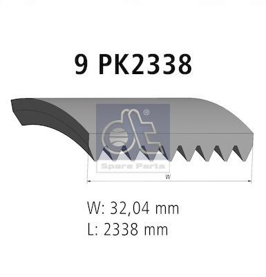 Ремень поликлиновой 9PK2337, KMZ 5490 4.80748 DIESEL TECHNIC