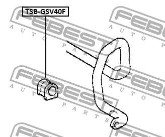 Втулка стабилизатора передняя LEXUS ES2##/350/300H ASV6#,AVV60,GSV60 2012.06-201 TSB-GSV40F FEBEST