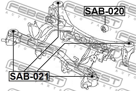 Сайлентблок SAB-020 SAB-020 FEBEST