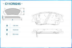 Тормозные колодки передние, Low Metallic C11CR0245 C11CR0245 CWORKS