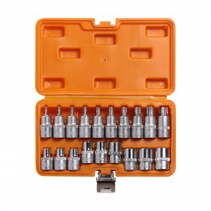 Набор головок 1/2" (19 предметов) "AIRLINE" (TORX E10-E24 и со вставками TORX T2 ATBS33 AIRLINE