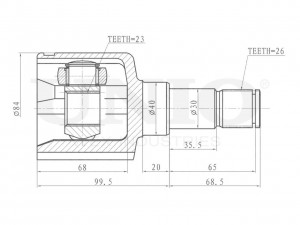ШРУС внутренний CVJ-30043 UNIO