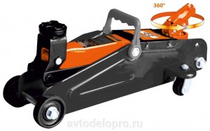 Домкрат подкатной 2 т АвтоДело 140 - 340 мм с вращающейся ручкой 43215 AVTO DELO
