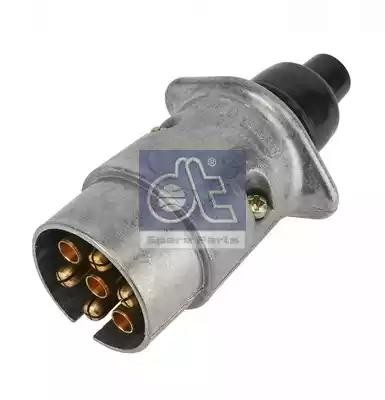 Разъем электрический прицепа ISO 1724 7-полюсный (вилка металл) DT 4.60414 DIESEL TECHNIC