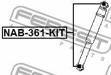 Сайлентблок задн амортизатора NISSAN ARMADA/INFINITI QX56  (компл-2шт) NAB-361-K NAB-361-KIT FEBEST