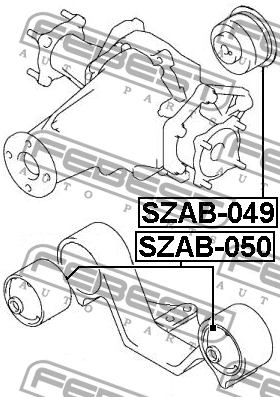 Сайлентблок задн дифференциала SUZUKI GRAND VITARA/ESCUDO 2006-2014 SZAB-050 SZAB-050 FEBEST