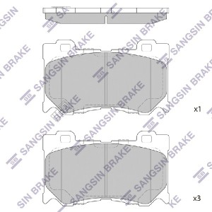 Колодки тормозные дисковые Infiniti G37 08/M37/M56 11, Nissan 370Z 09-11 SP1471 SP1471 SANGSIN