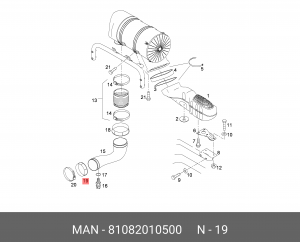 Опорное кольцо 124 MM MAN 81082010500 MAN