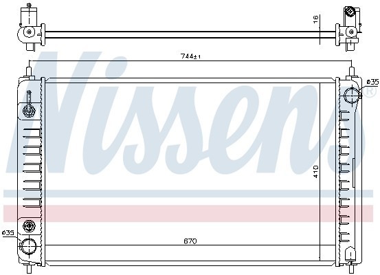 радиатор системы охлаждения!\ Nissan Teana 2.5/3.5i 08> 68762 NISSENS