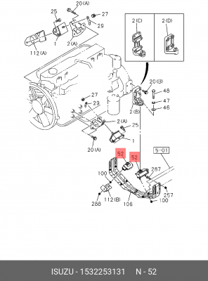 ОПОРА ДВИГАТЕЛЯ 1532253131 ISUZU