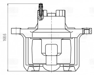 Суппорт торм. Mitsubishi Lancer IX (03-)/ASX (10-) перед. лев. d=57мм (CF 800343 CF 800343 TRIALLI