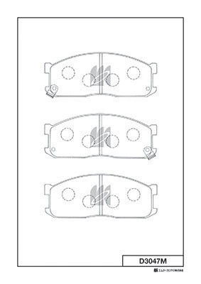 Колодки тормозные дисковые D3047M D3047M MK KASHIYAMA
