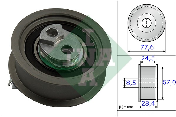 Ролик натяжной ГРМ AUDI A4 (B7), SKODA OCTAVIA (1Z), VW PASSAT (3C_) 2.0FSI 5310 531 0851 10 INA