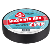 Изолента ПВХ черная 18ммx9.14м огнестойкая 1NEW ETF181BL 1 NEW