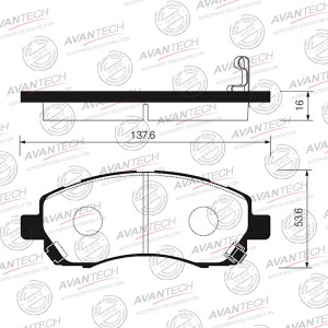 Колодки тормозные дисковые Avantech передние AV1006 AVANTECH