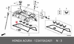 Прокладка клапанной крышки HONDA Accord 123415A2A01 123415A2A01 HONDA
