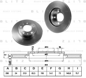 FIAT DUCATO (2002-2006) 280x24, 5Х118 BS0120 BLITZ