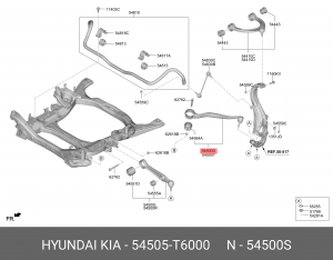 РЫЧАГ ПОДВЕСКИ 54505-T6000 54505T6000 HYUNDAI KIA