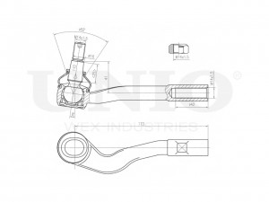 Наконечник рулевой левый SSP-10077 UNIO