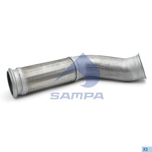 Труба приемная глушителя VOLVO FH с гофрой SAMPA 034.481 SAMPA