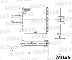 Радиатор отопителя (мех. сборка) DAEWOO LEGANZA/NUBIRA/LANOS 1.4-2.0 97- (NISSEN ACHM023 MILES