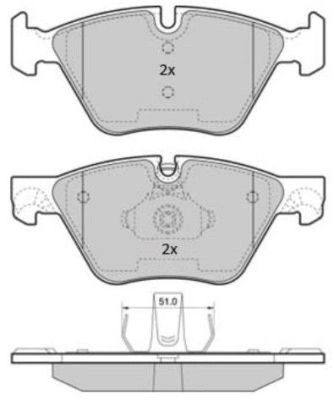 колодки дисковые передние!\ BMW F10/F11 3.0i/2.0D 10> FBP1853 FREMAX