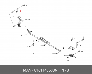 Держатель MAN 81611405036 MAN