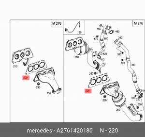 MERCEDES BENZ A 276 142 01 80 MERCEDES BENZ