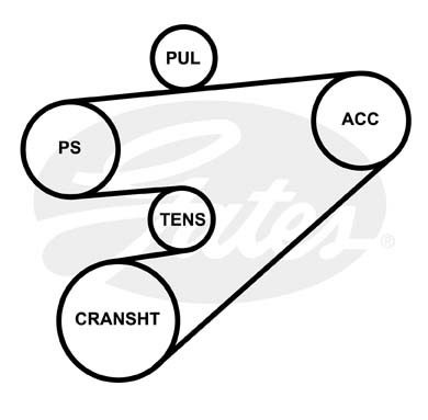 Поликлиновой ремень 4PK1218 (8653-10245) 4-PK-1218 GATES