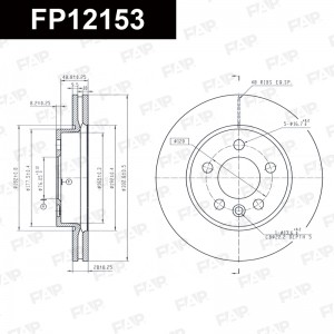 Тормозной диск с покрытием GEOMET FP12153 FP12153 FAP