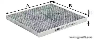 Фильтр салона угольный AG435/1CFC AG 435/1 CFC GOODWILL