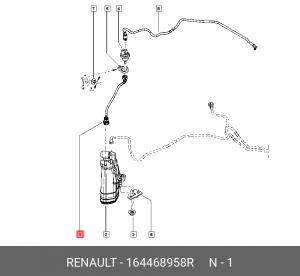 Патрубок адсорбера 164468958R 164468958R 164468958R RENAULT