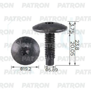 Винт металлический Peugeot Citroen Применяемость Болт 6x17mm под TORX крепления  P372433 PATRON