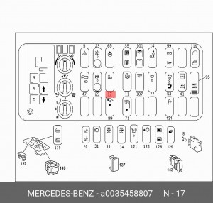 0035458807 WIPPENSCHALTER A 003 545 88 07 MERCEDES BENZ