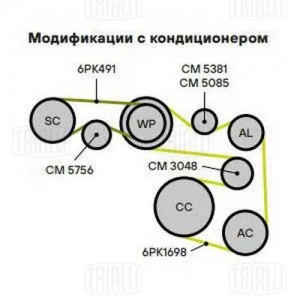 Ролик привод. ремня для ам VW Tiguan (07-) 1.4 (CM 5085) CM5085 TRIALLI