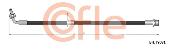 шланг тормозной передний правый! L=430\ Toyota Land Cruiser 4.7/4.2TD 98> 92BHTY081 COFLE