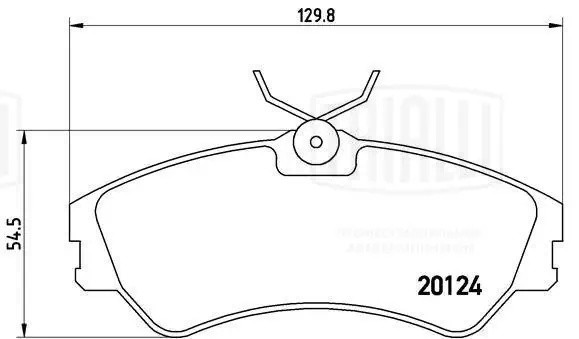Колодки торм. VW Transporter T4 (90-) диск. перед. 130x54 (без датчика) (PF 1833 PF1833 TRIALLI