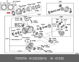 пыльник заднего дифференциала!\ Toyota 41252-33010 TOYOTA