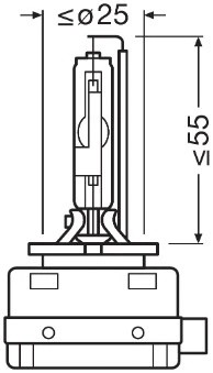 лампа XENARC ORIGINAL! 1шт. (D1R) 85V 35W PK32d-3 качество ориг. з/ч (ОЕМ)\ 66150 OSRAM