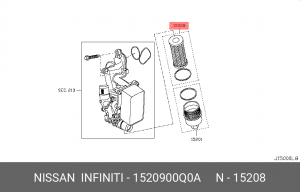 ФИЛЬТР МАСЛЯНЫЙ 15209-00Q0A 1520900Q0A NISSAN