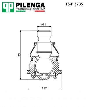 Опора шаровая рычага подвески NISSAN QASHQAI I (J10), X-TRAIL II (T31) TS-P3735 TS-P 3735 PILENGA